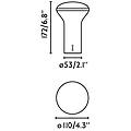 lampada led da tavolo buddy bianco/blu policarbonato ø 11 cm