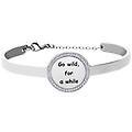 bangle go wild for a while a forma di cuore in acciaio e strass collezione lady message