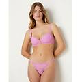 perizoma in pizzo con fibre riciclate fancy lace / orchidea / xs/s orchidea