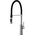 miscelatore monocomando per lavello con canna orientabile serie light lig179cr cromato ottone