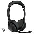 evolve2 55 auricolare wireless a padiglione ufficio bluetooth base di ricarica nero (25599-989-999)