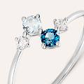 anello contrarie am&eacute;lie oro bianco topazio cubic zirconia collezione am&eacute;lie oro