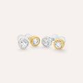 orecchini lobo punto luce claire oro giallo cubic zirconia collezione claire oro giallo