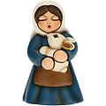 contadina con coniglio presepe classico blu
