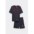 pigiama corto marvel spider-man in cotone uomo blu taglia m