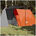 - tenda da campeggio 3 persone grigio e arancione impermeabile