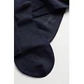 calze corte in cashmere seta e cotone uomo blu taglia 44-45