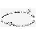 - bracciale tennis con cuore in rilievo mis. 16