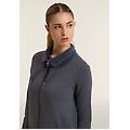 felpa da donna con zip spacchi laterali e collo alto in velluto turbulence donna extra large