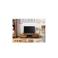 ancona #112 mobile tv in legno di sheesham laccato / marrone 160x43x33