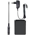 kit batteria pb-hp62 li-ion 1500mah più alimentatore 230v uscita 8. 4v e antenna bnc per