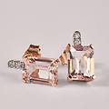 orecchini lobo jasmine oro rosa morganite diamante collezione jasmine oro rosa