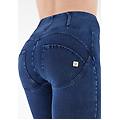jeggings push up wr. up 7/8 superskinny vita alta con zip dark jeans-seams on tone donna extra