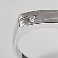anello chevalier gentleman argento rodiato cubic zirconia collezione gentleman misura 68 bianco