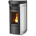 stufa a pellet musa hydromatic 24 in acciaio 24 kw bianca