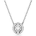 collana sparkling dance taglio round bianca placcato rodio os