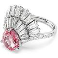 anello cocktail idyllia taglio misto conchiglia rosa placcato rodio 60