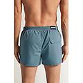 costume boxer mare tinta unita modello corto uomo azzurro taglia s