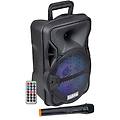 psb-8 altoparlante portatile 8 300w mp3 bluetooth sd usb con led e radiomicrofono black