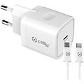caricabatterie da parete + cavo usb-c bianco