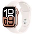 watch series 10 serie 10 gps + cellular 42mm cassa in alluminio color oro rosa con light blush sport