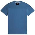 t-shirt in uomo con carré e maniche in tessuto waffle