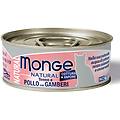 Monge Natural Cat Lattina Multipack 24x80g Tonno E Pollo Con Gamberi