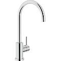 rubinetto cucina monocomando canna alta live argento