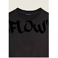 felpa oversize cropped con maxi stampa flow gray asphalt donna extra small