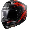 casco ff808 stream ii fury nero / rosso nero rosso xs