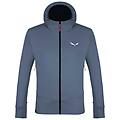 giacca con cappuccio puez polarlite blu grigio-blu l