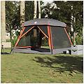 - tenda familiare cabina 6 persone grigia arancione impermeabile