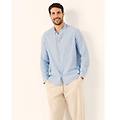 camicia da uomo con colletto alla coreana cotton linen / variante 2 / s variante 2