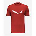 t-shirt solid logo dri-rel manica corta rosso bianco m