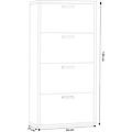 milanihome. it scarpiera 4 ante a ribalta cm 59x25x140 h colore biancodi colo bianco 59 x 140 x 25