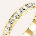 fede classica diamantata 3 mm oro bicolore collezione fede fantasia 375/1000 bicolore
