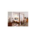letto a baldacchino in legno di acacia 207x221 miele dorato laccato oxford #0247