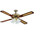 ventilatore a soffitto 4 pale &oslash; 110 cm legno chiaro