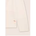 felpa donna con grafica in strass e inserti a micro-trecce white sand donna extra small
