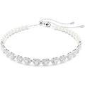 girocollo tennis ariana grande x taglio misto crystal pearl cuore bianco placcato rodio