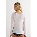 maglia manica lunga 100% cashmere donna avorio taglia l