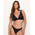 bralette sfoderata in pizzo elasticizzato nero stretch lace / nero / l nero
