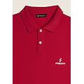 polo uomo in piquet di cotone 100% con logo rosso uomo xx large