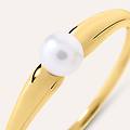 anello solitario gabrielle oro giallo perla d'acqua dolce collezione gabrielle misura 56 oro