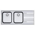 lavello 2 vasche (116x50cm) srx 621 smart inox spazzolato 101 0356 895
