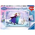 puzzle 2x24 frozen per bambini con personaggi famosi ideali per sviluppare la mente e la