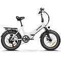 bicicletta elettrica pieghevole fatbike lotdm200 ii 625wh-48v-13ah ruote 20x4