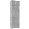 - armadietto grigio cemento 70x42 5x225 cm in legno multistrato