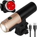 set di luci per bici va0072 + va0117 anteriore e posteriore usb