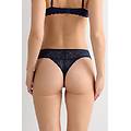 brasiliana in pizzo donna blu taglia 5